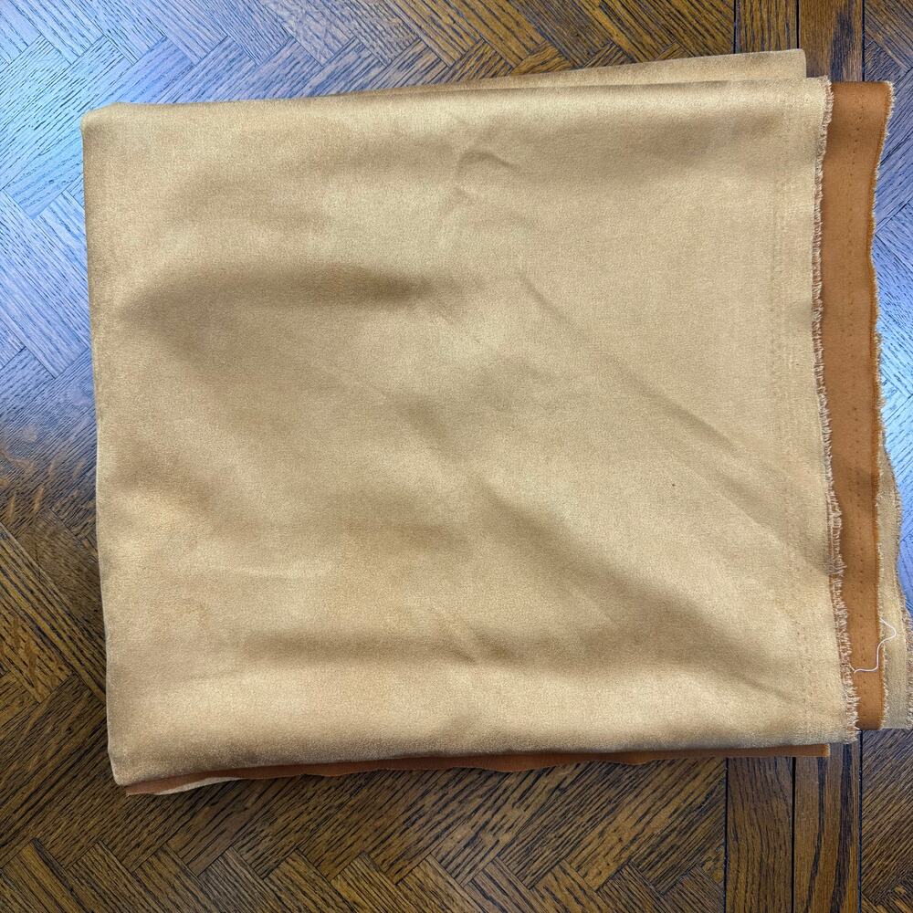 stretch faux micro suede fabric yardage warm brown